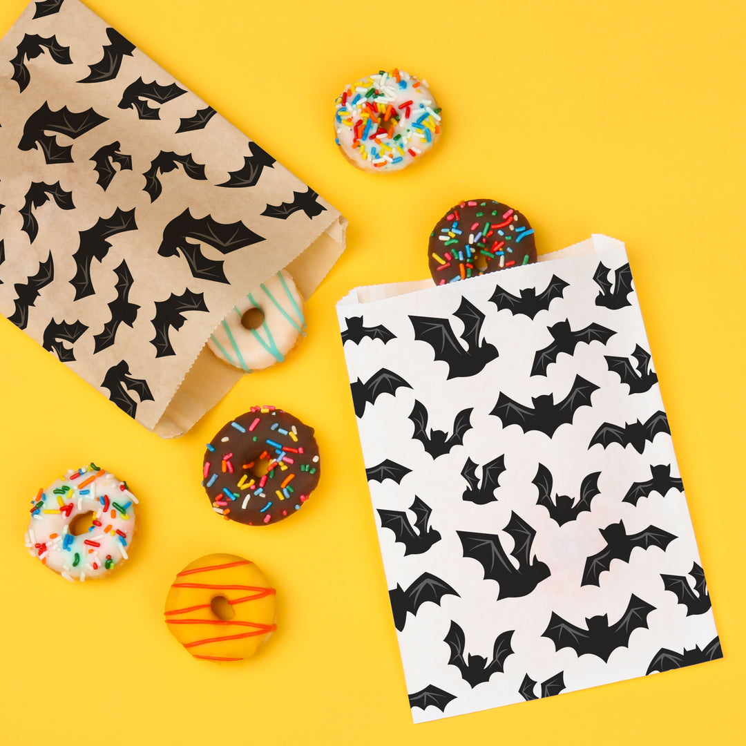 Paper Treat Bags - Black Bats - 25 Ct