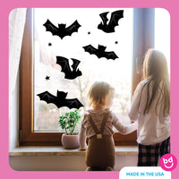 Black Bats Window Clings