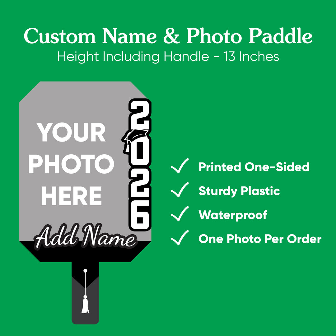 Custom Grad Black & White Photo Paddle 1, 3, 6, or 12 Pc