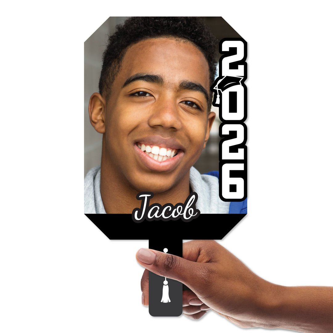 Custom Grad Black & White Photo Paddle 1, 3, 6, or 12 Pc