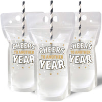 Drink Pouches - Cheers to Another Year - 12 Ct