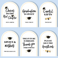 Graduation Party Table Signs Set - 6 Ct