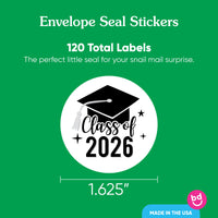 2026 Graduation Envelope Seal Stickers - 120 Ct