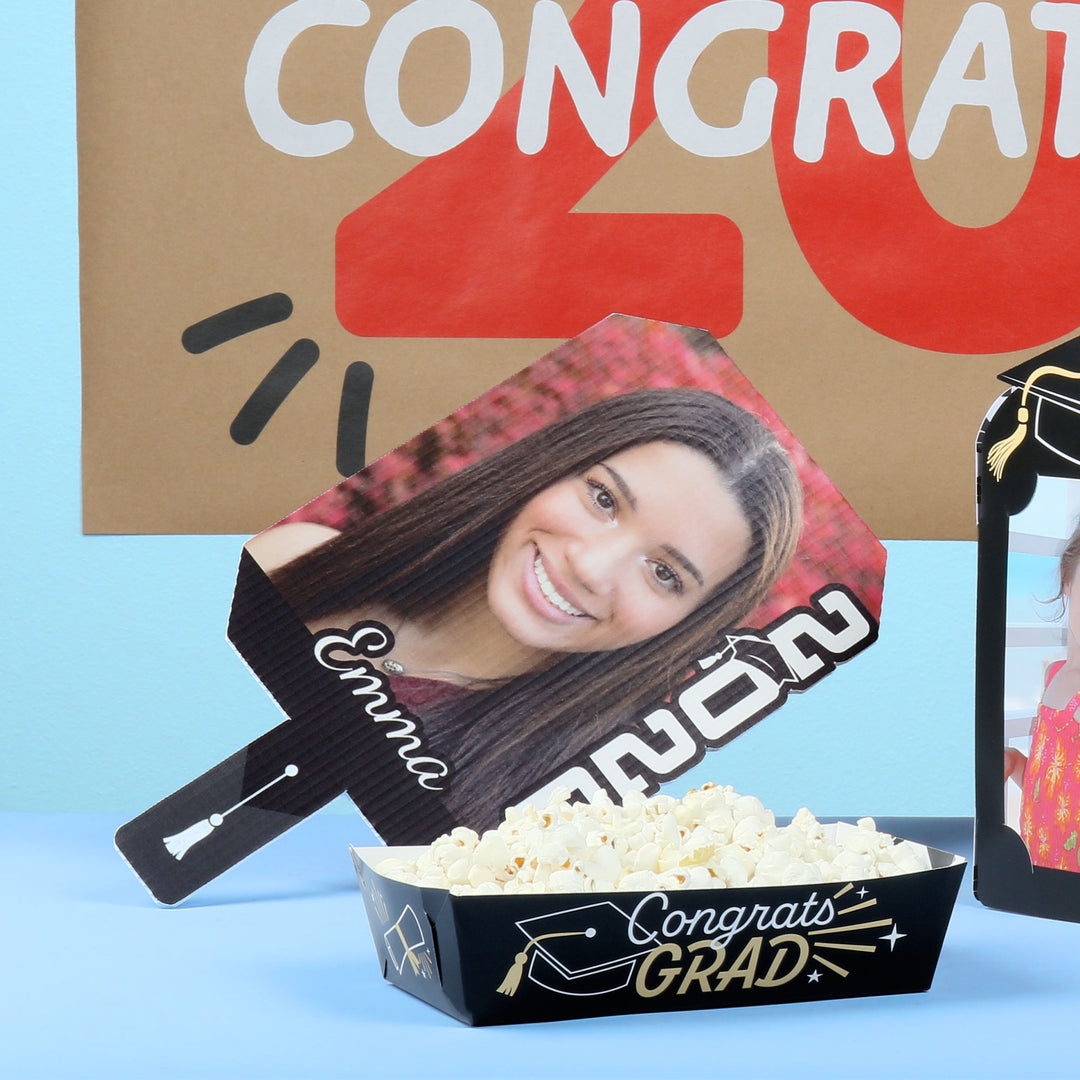 Custom Grad Black & White Photo Paddle 1, 3, 6, or 12 Pc