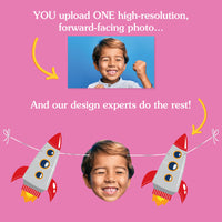 Custom Face Space Garland Banner