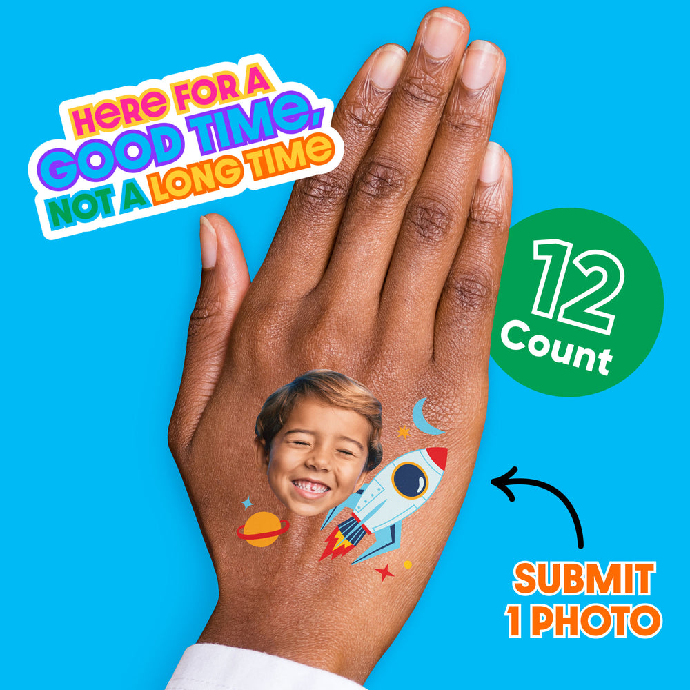 Custom Outer Space Temporary Tattoos - 12 Ct