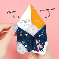Blast Off to Outer Space Valentine Fortune Tellers - 12 Ct