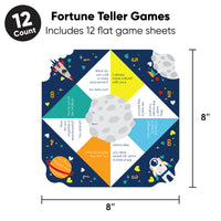 Blast Off to Outer Space Valentine Fortune Tellers - 12 Ct
