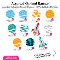 Outer Space Garland Banner - 15 Pc