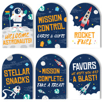 Outer Space Party Signs Set - 6 Ct