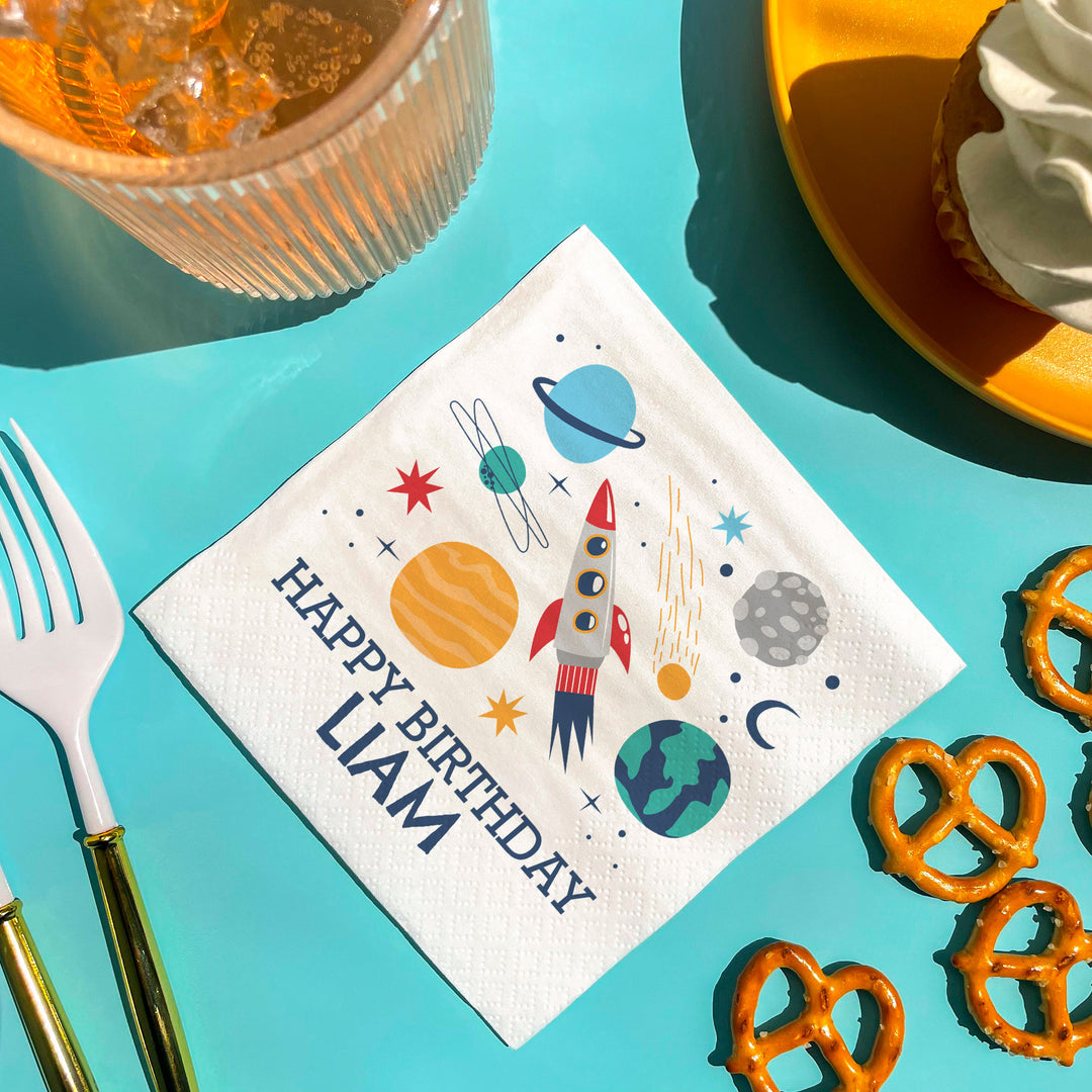 Custom Text Napkins - Outer Space
