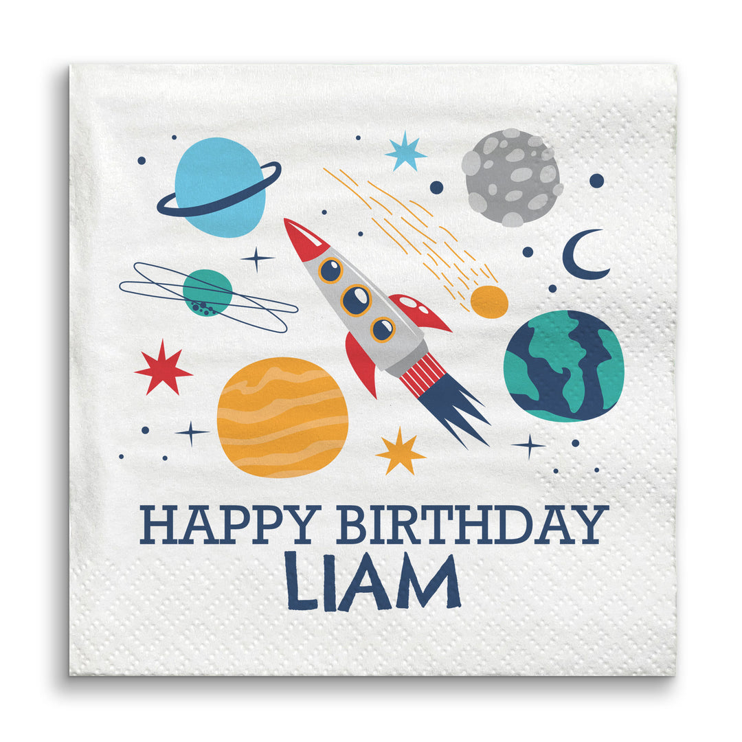 Custom Text Napkins - Outer Space