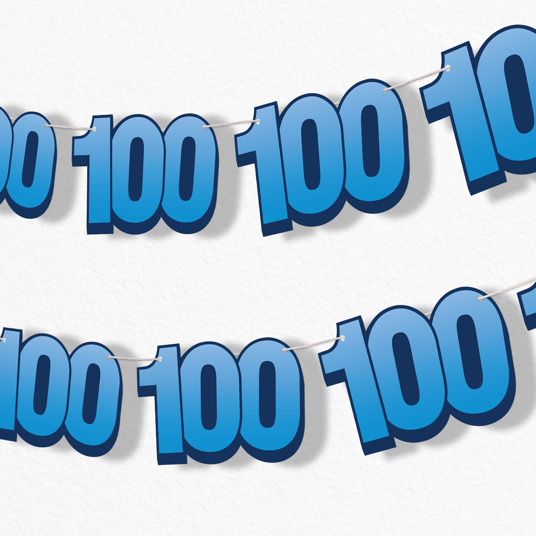 adult 100th birthday party garland banner