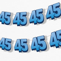 adult 45th birthday party garland banner
