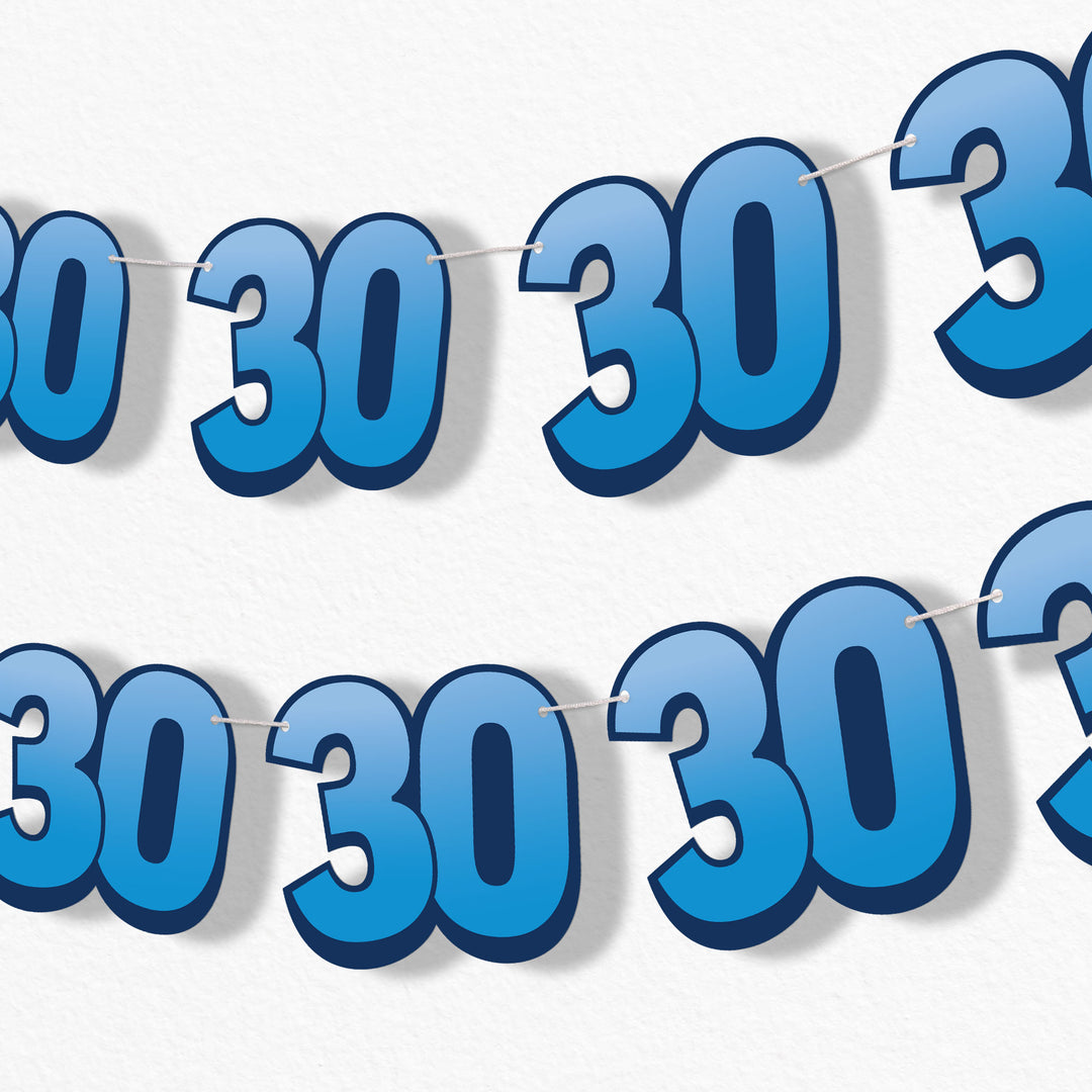 30th Birthday Garland Banner - 15 Pc