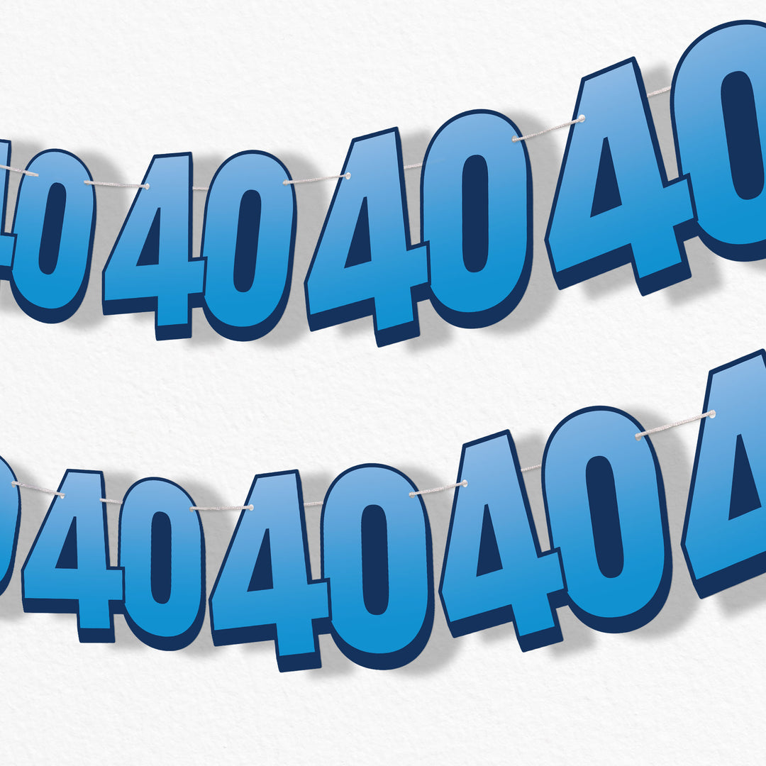 40th Birthday Garland Banner - 15 Pc