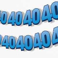 40th Birthday Garland Banner - 15 Pc