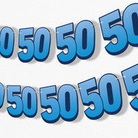 50th Birthday Garland Banner - 15 Pc