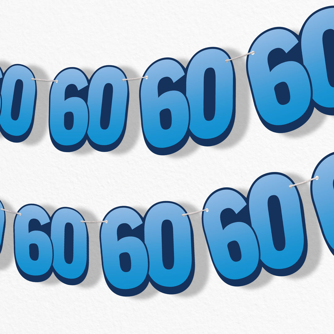 60th Birthday Garland Banner - 15 Pc