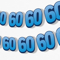 60th Birthday Garland Banner - 15 Pc
