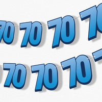 70th Birthday Garland Banner - 15 Pc