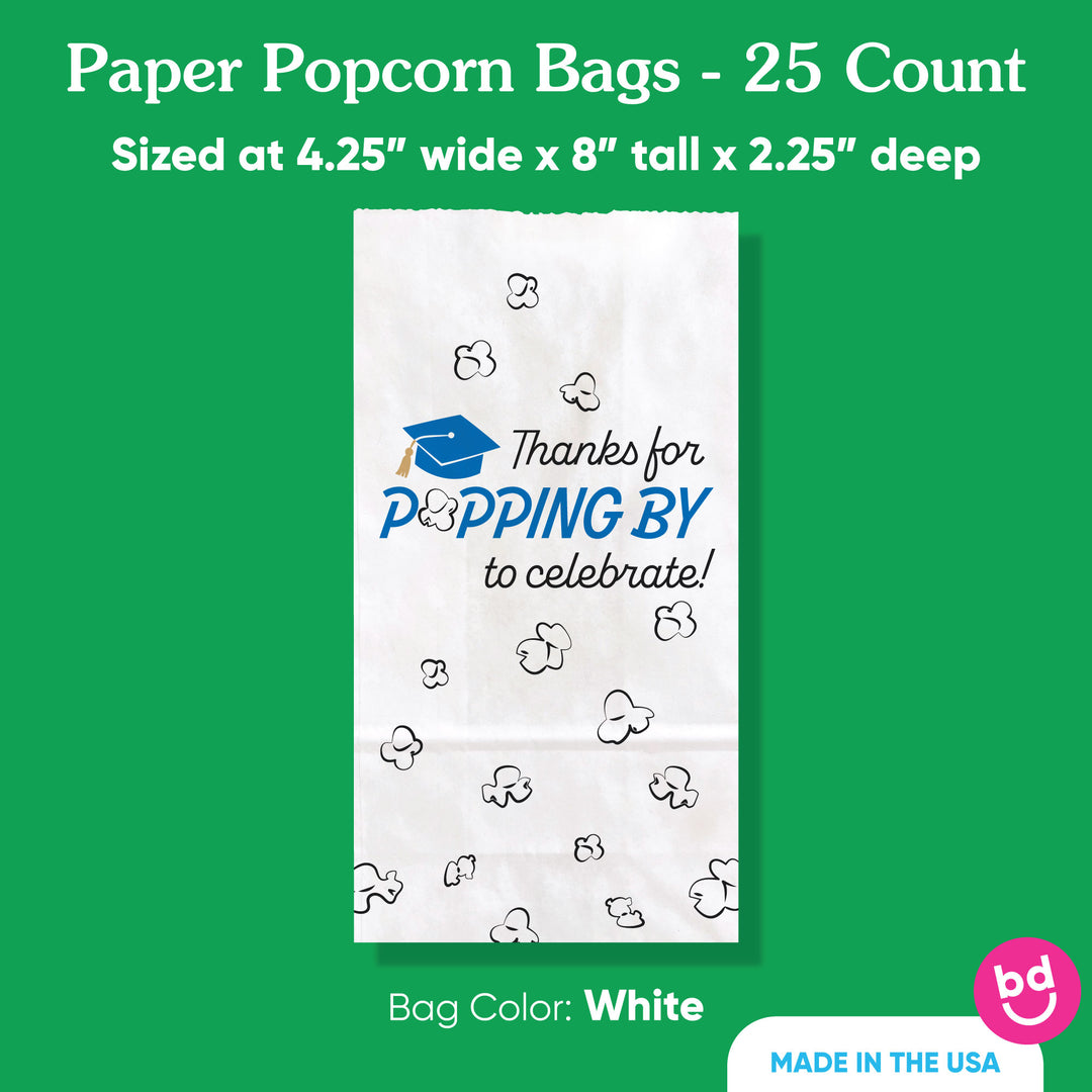 25-count Blue graduation treat bags display