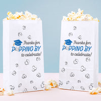 Blue Graduation Popcorn Bags 25ct treat bags
