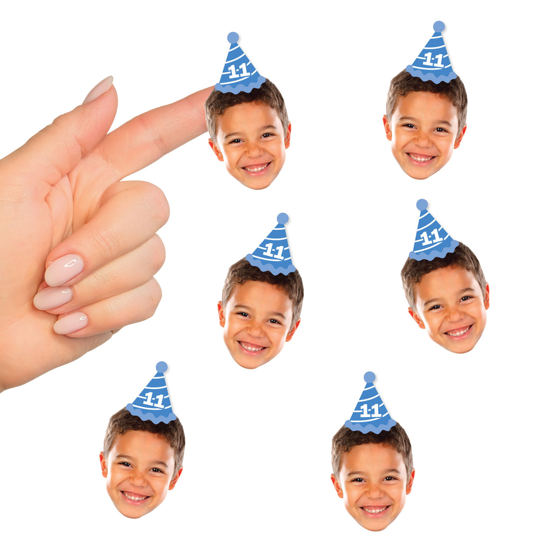Custom Face Stickers - Birthday Hat - 24 Ct