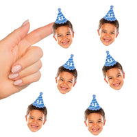 Custom Face Stickers - Birthday Hat - 24 Ct