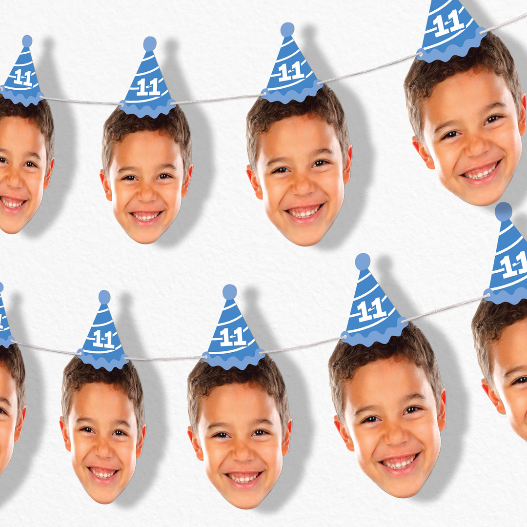 Custom Face Birthday Hat Garland Banner