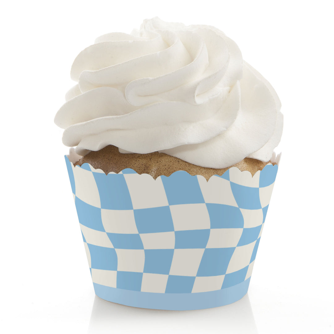 Checkered Cupcake Wrappers - 12 Ct