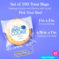 100-count Blue treat bags stacked