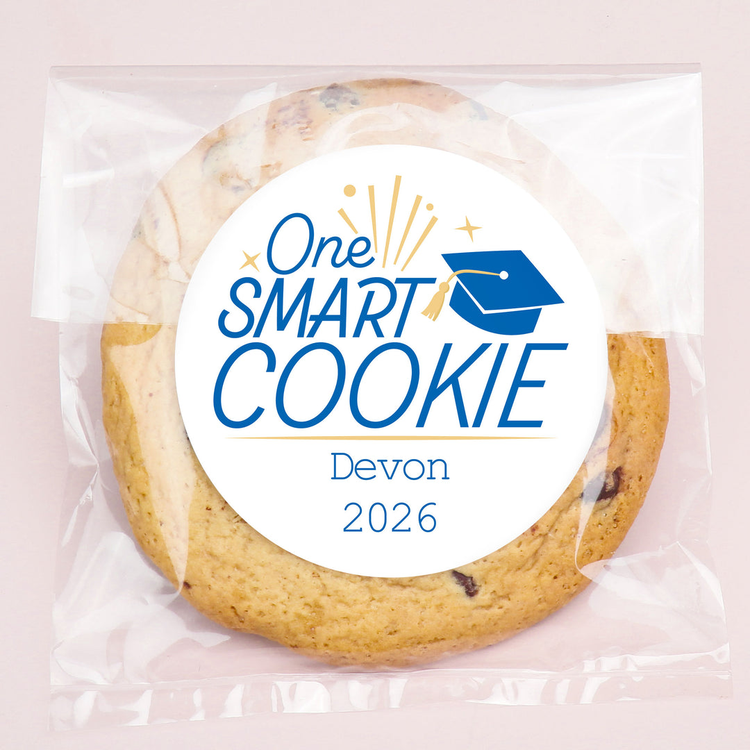 Blue personalized graduation clear cookie bags 100ct