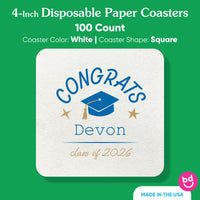 Blue graduation coaster side thickness detail