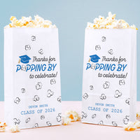 Blue personalized graduation popcorn bags 100ct