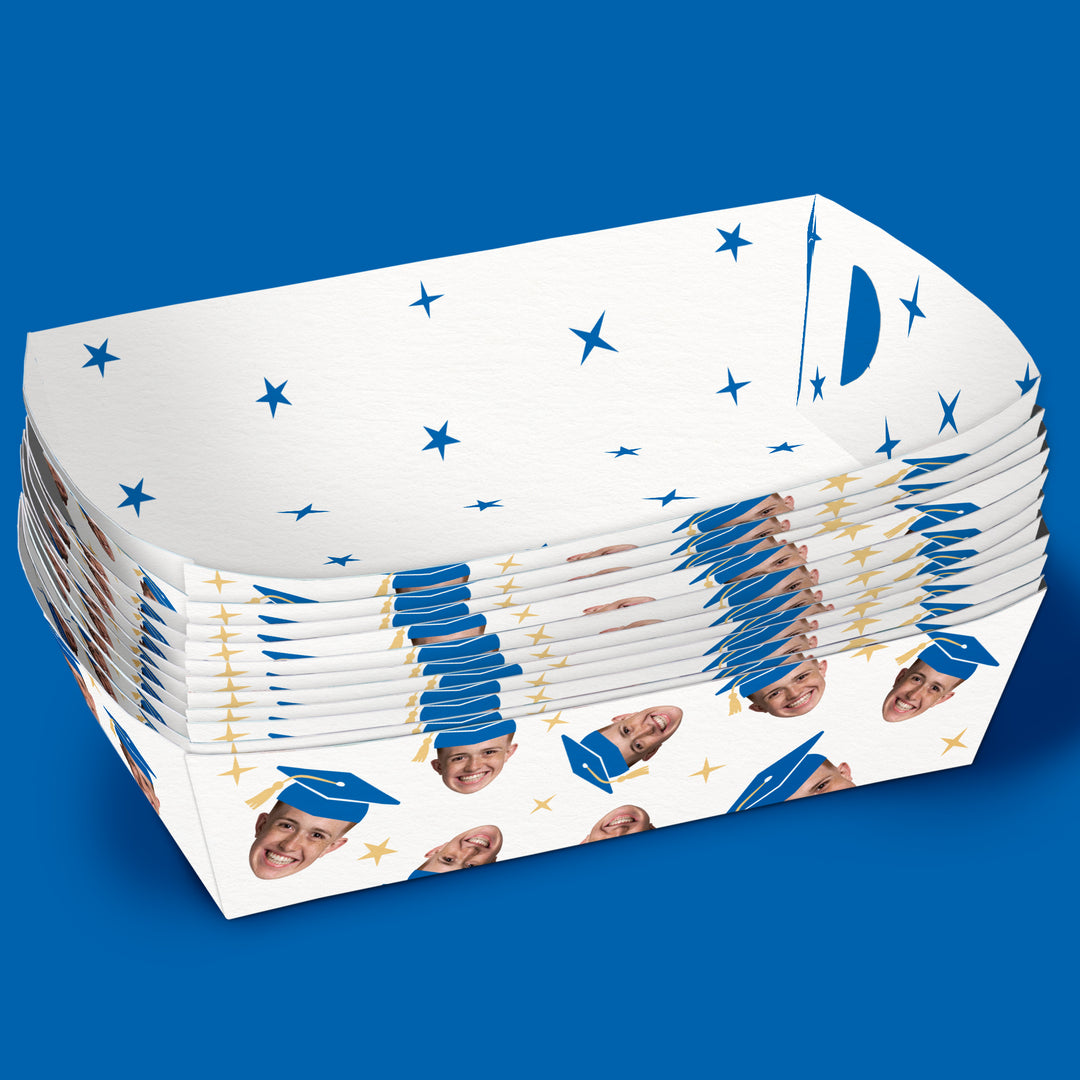 12-count Blue custom trays stacked