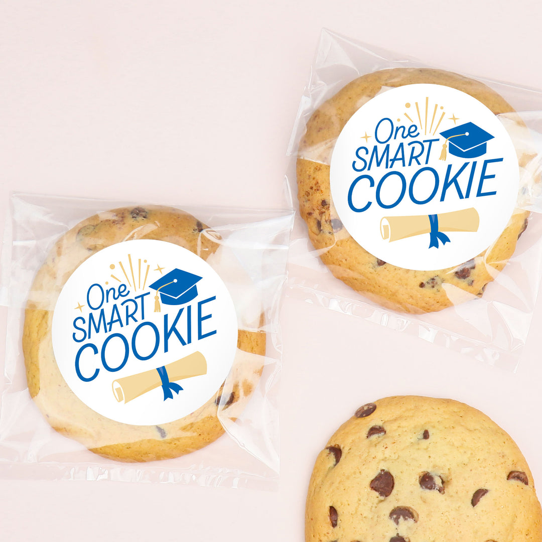 Blue One Smart Cookie sticker close-up