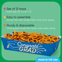 Blue graduation tray interior pattern detail