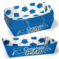 Graduation Paper Food Trays - 12 Ct