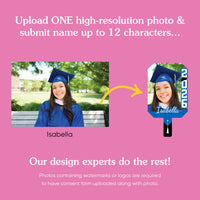 Custom Grad Blue Photo Paddle 1, 3, 6, or 12 Pc