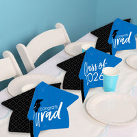 Blue Graduation 3D Centerpieces - 8 Ct