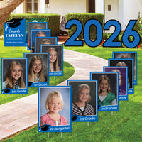 Custom Photo Graduation Party Yard Sign Set