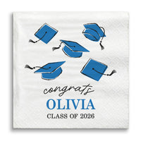 Custom Text - Blue Grad Napkins
