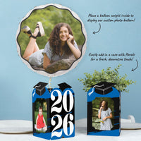 Blue Graduation Photo Centerpieces - 8 Ct