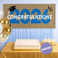 Blue Class of 2026 graduation backdrop
