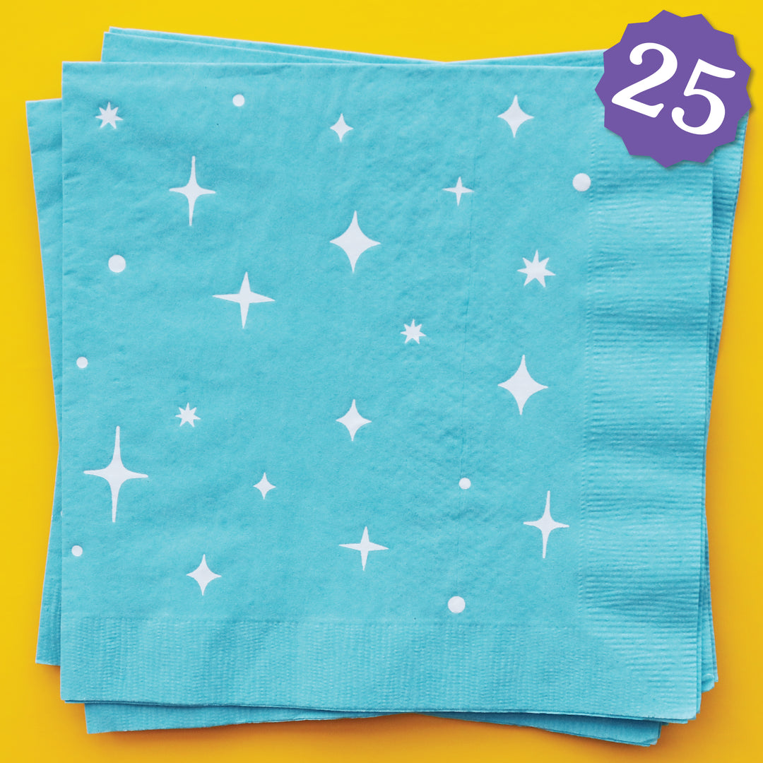 Big Dot of Happiness Blue Luncheon Napkins, Birthday Party Tableware, Bachelorette Party Decorations, Baby Shower Décor, 6.5 x 6.5 Folded Napkin, 3-Ply, 25 ct