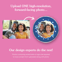 Personalized Photo Blue Balloon – Double Sided – 1 Ct