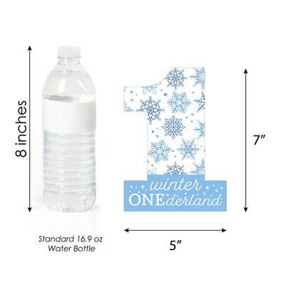 Blue Snowflakes 1st Birthday - One Shaped Decorations DIY Boy Winter ONEderland Party Essentials - Set of 20