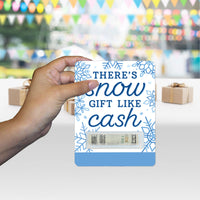 Blue Snowflakes - DIY Assorted Winter Holiday Party Cash Holder Gift - Funny Money Cards - Set of 6
