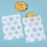 Paper Treat Bags - Blue Snowflakes - 25 Ct